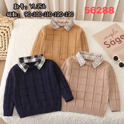 Boys' lapel sweater